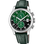 Festina F20375/8 Takvimli 43 mm Yeşil Deri Kordon Analog Erkek Kol Saati