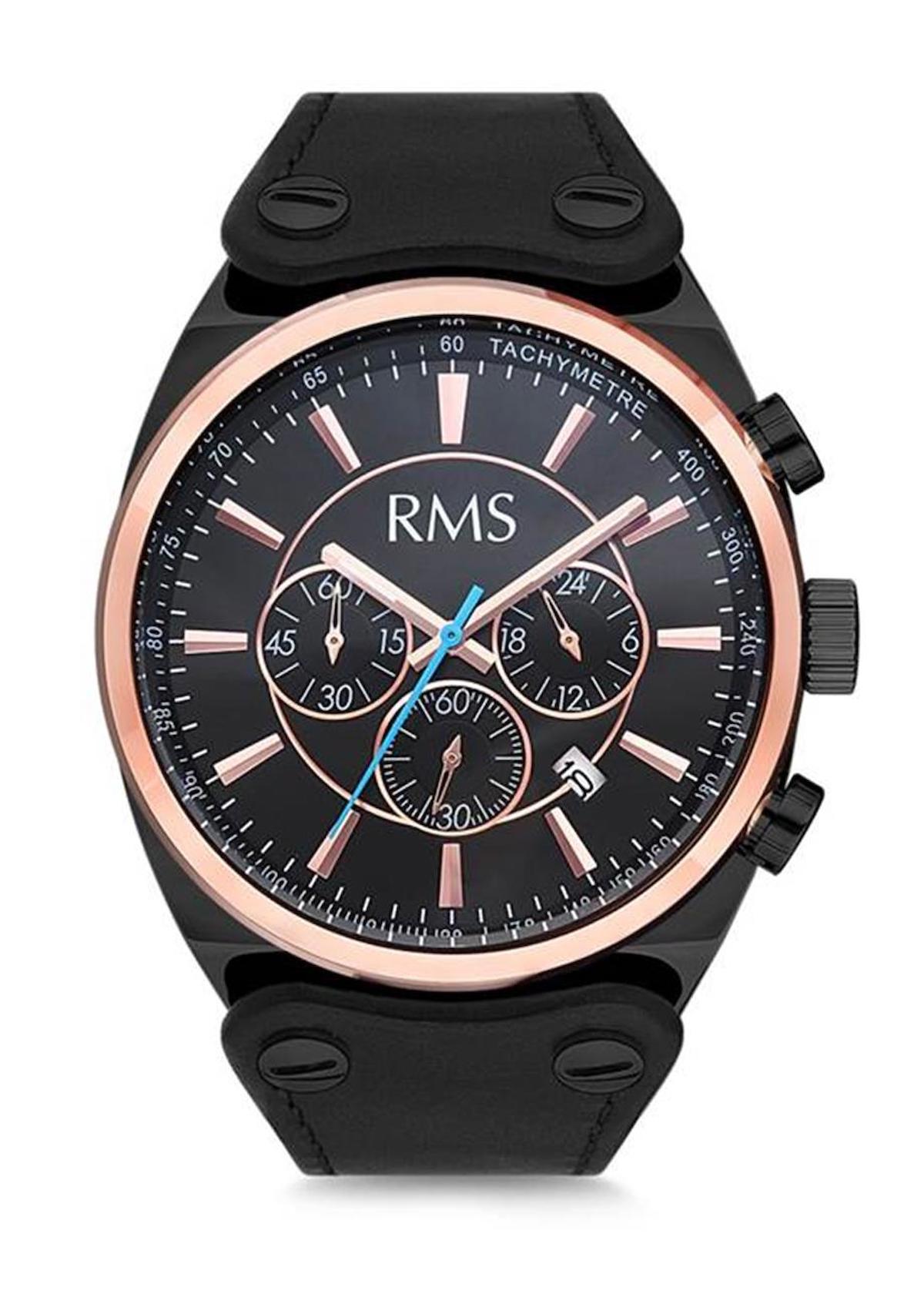 Grand Romanson GR.1.AG1209.02 Takvimli 46-50 mm Siyah Deri Kordon Analog Erkek Kol Saati