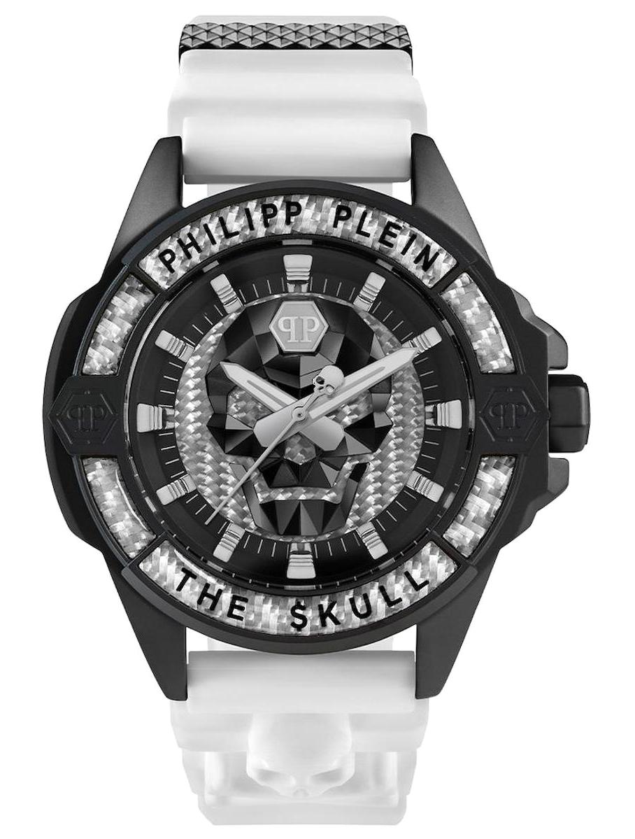 Philipp Plein PWAAA1822 44 mm Beyaz Silikon Kordon Analog Erkek Kol Saati