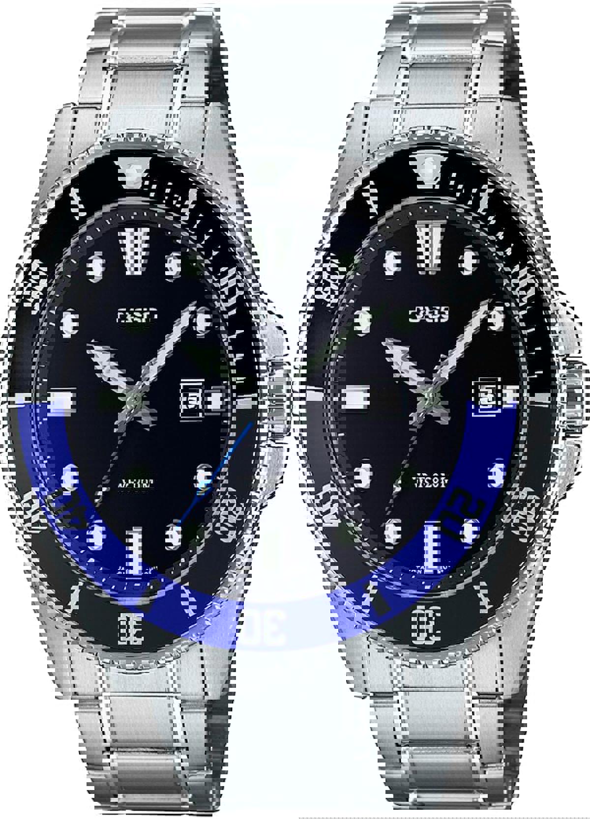 Casio MDV-107D-1A2VDF Takvimli 46 mm Çelik Kordon Analog Kol Saati
