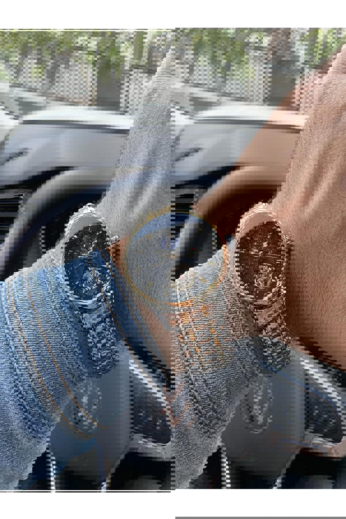 Sewor 1387A 41 mm Çok Renkli Çelik Kordon Analog Erkek Kol Saati