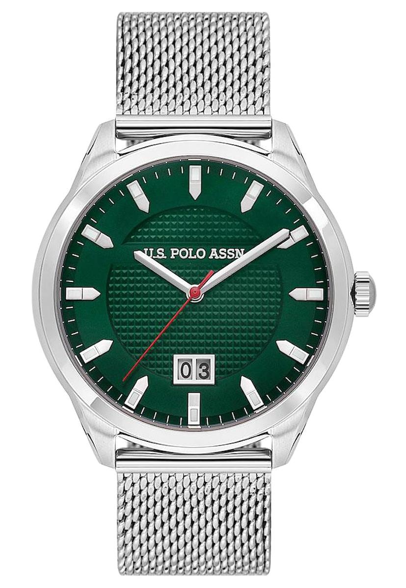 U.S. Polo Assn USPA1087-01 42 mm Gri Hasır Kordon Analog Kol Saati