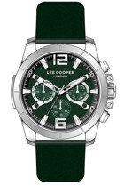 Lee Cooper LC07613.377-NM Takvimli 44 mm Yeşil Deri Kordon Analog Erkek Kol Saati