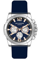 Lee Cooper LC07613.399-NM Takvimli 44 mm Lacivert Deri Kordon Analog Erkek Kol Saati