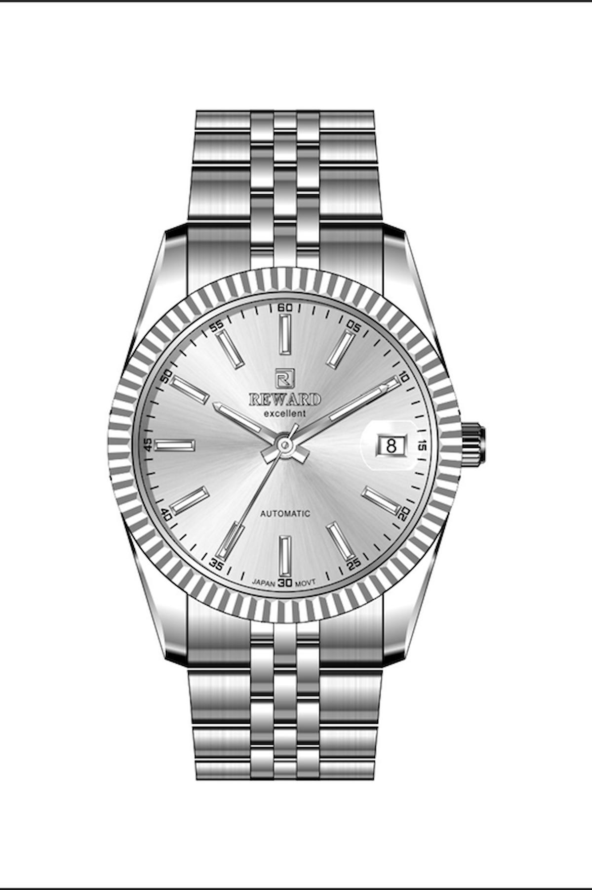 Reward A144333 Takvimli 40 mm Çelik Kordon Analog Erkek Kol Saati