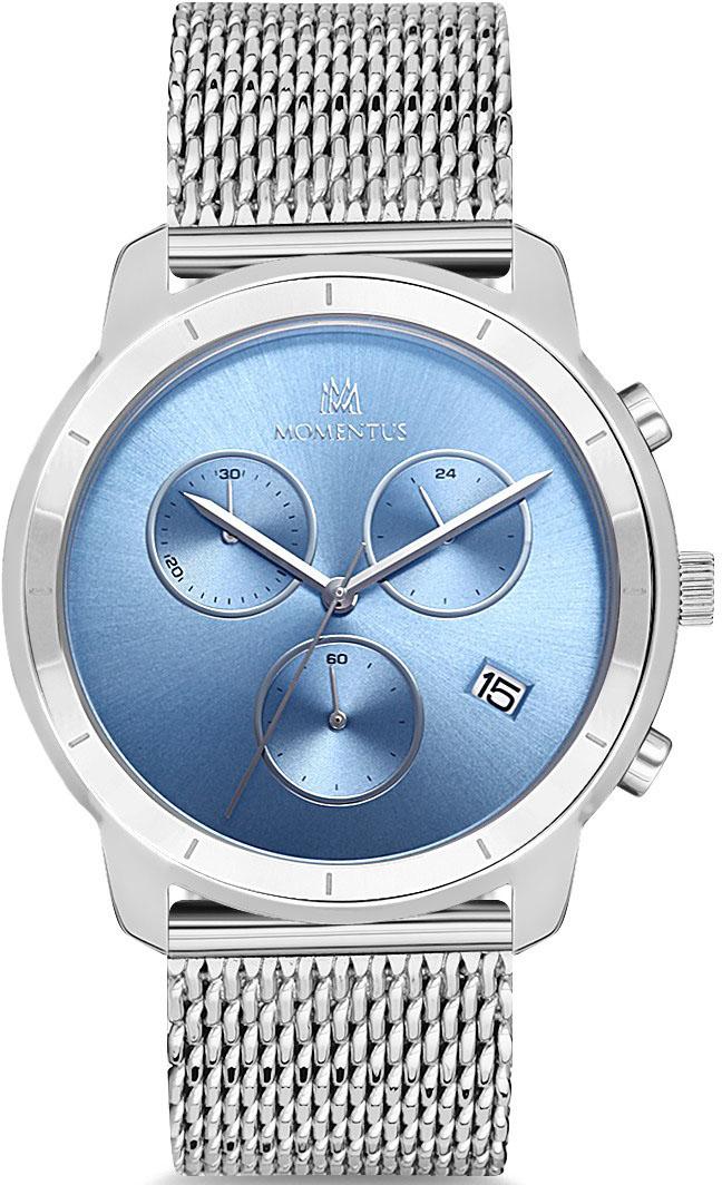 Momentus CC286S-10SS Takvimli 44 mm Çelik Kordon Analog Kol Saati
