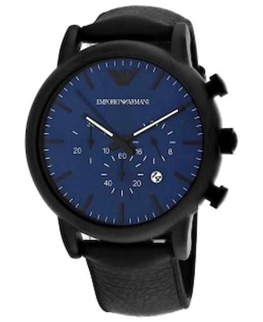 Emporio Armani AR11351 Takvimli 42 mm Siyah Deri Kordon Analog Kol Saati