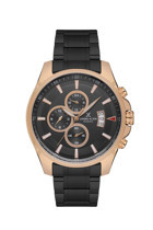 Daniel Klein DKE.1.10546.4 Takvimli 44 mm Siyah Metal Kordon Analog Kol Saati