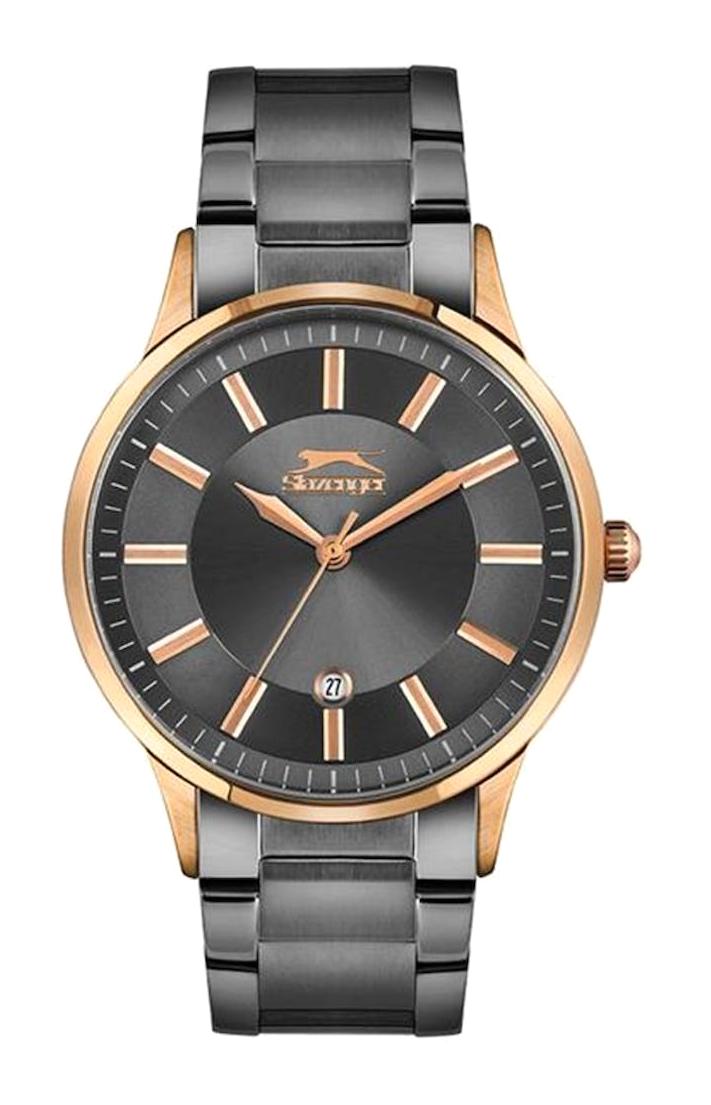 Slazenger SL.09.1784.2.04 Takvimli 43 mm Siyah Çelik Kordon Analog Kol Saati