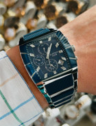 Jg. Polo Club JPC.0622.S2310.05 Takvimli 43 mm Gri-Mavi Çelik Kordon Analog Erkek Kol Saati
