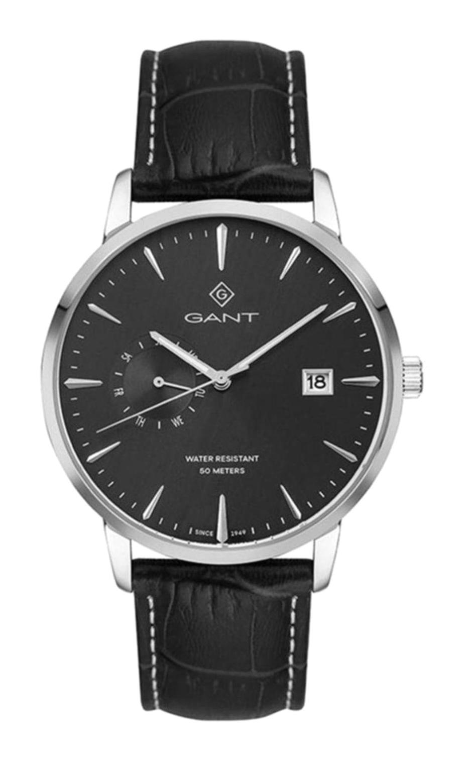 Gant G165001 Takvimli 41-45 mm Siyah Deri Kordon Analog Erkek Kol Saati