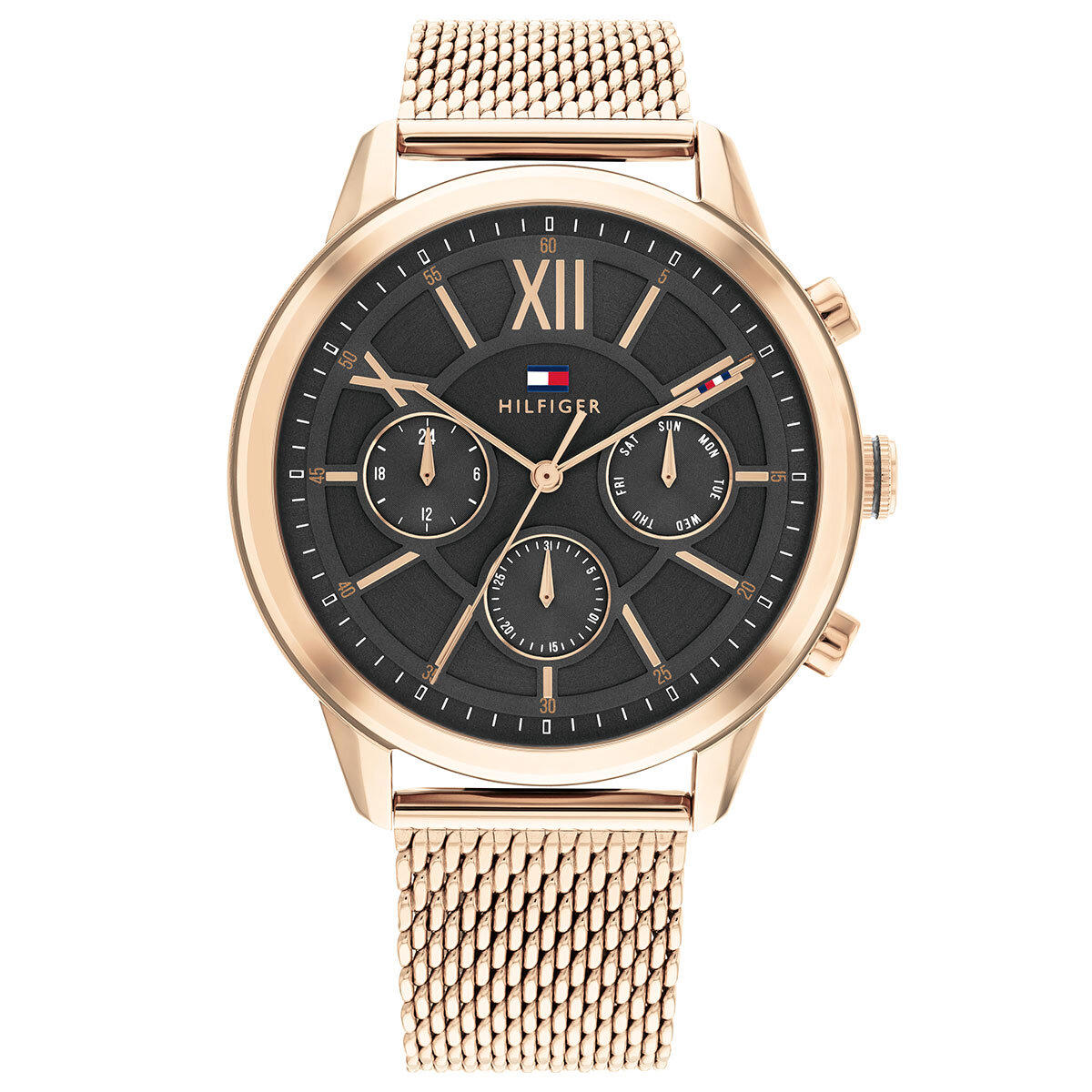 Tommy Hilfiger TH1710525 Takvimli 44 mm Bakır Çelik Kordon Analog Erkek Kol Saati