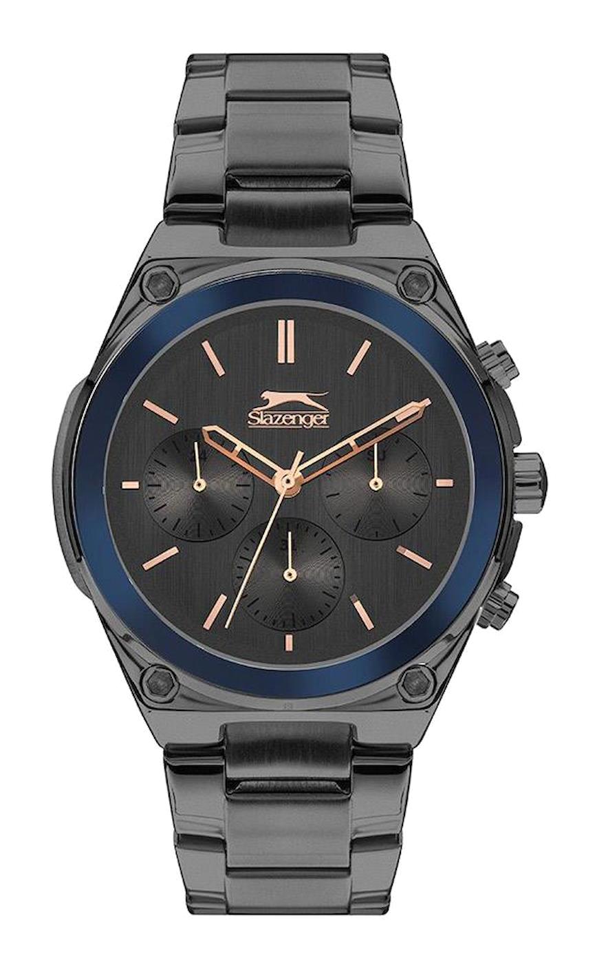 Slazenger SL.09.2027.2.03 Takvimli 44 mm Siyah Çelik Kordon Analog Erkek Kol Saati