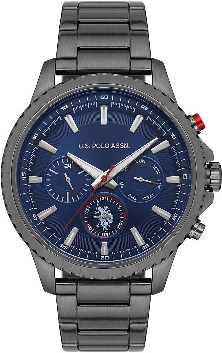 U.S. Polo Assn USPA1034-03 Takvimli 46 mm Füme Çelik Kordon Analog Erkek Kol Saati