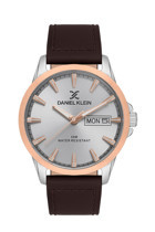 Daniel Klein DK.1.13542-4 Takvimli 42 mm Kahverengi Deri Kordon Analog Erkek Kol Saati