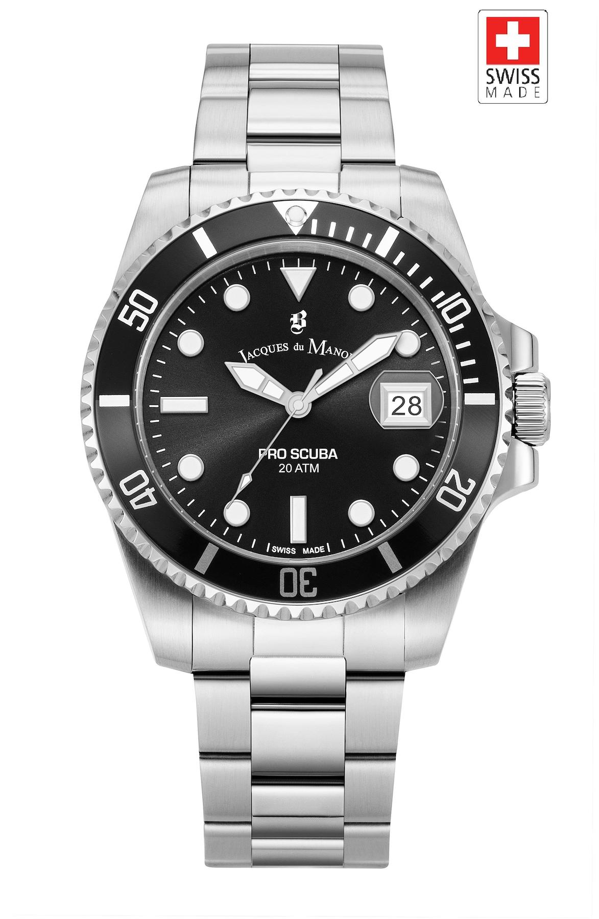 Jacques Du Manoir JWG02801 Takvimli 43 mm Çelik Kordon Analog Erkek Kol Saati