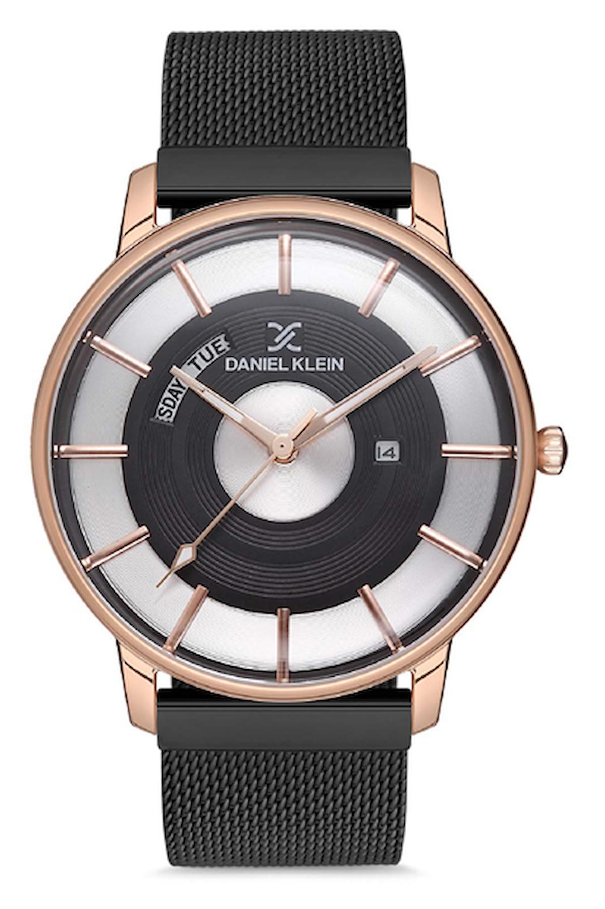 Daniel Klein DKM.1.12704.3 Takvimli 43 mm Siyah Metal Kordon Analog Erkek Kol Saati