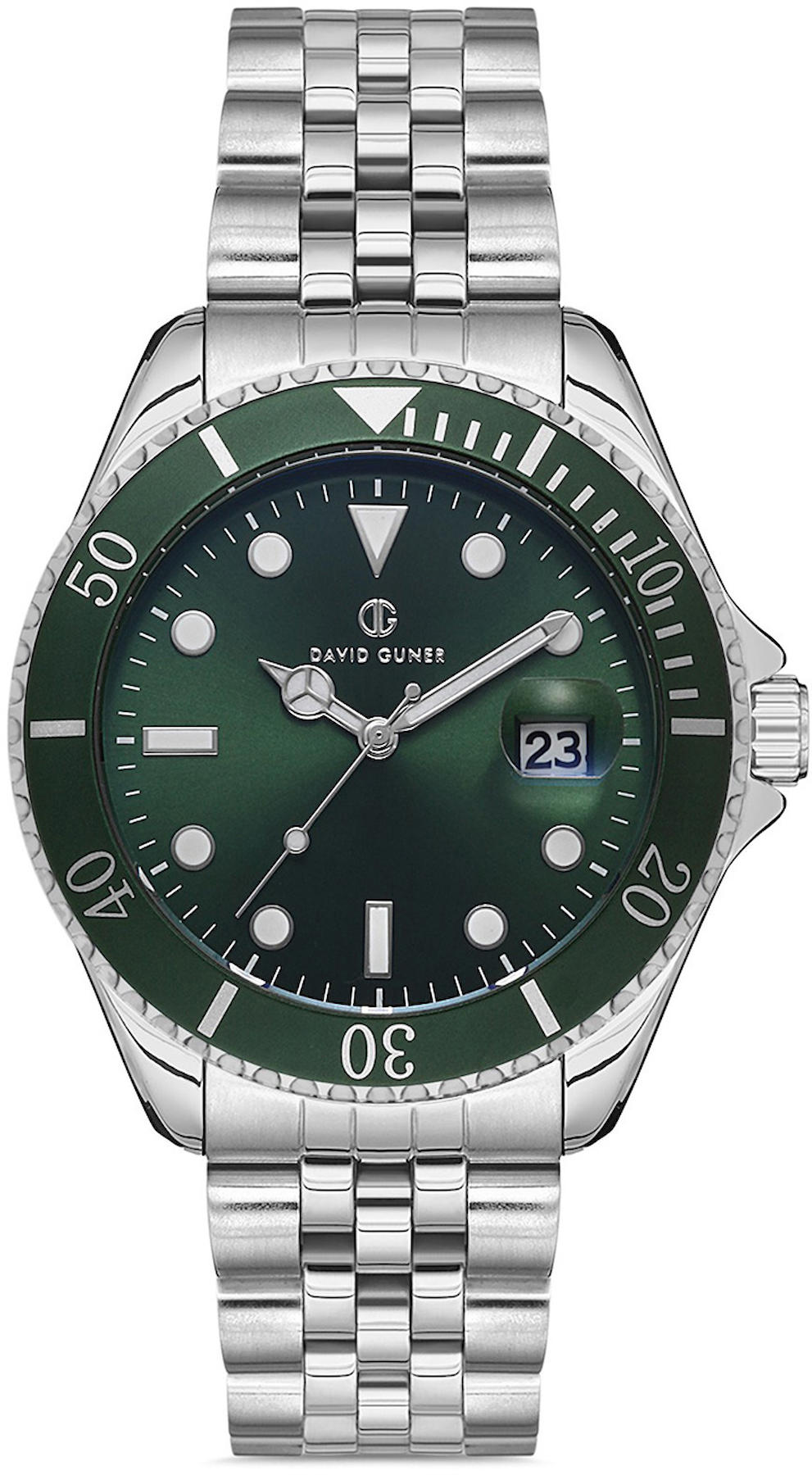 David Guner DG-8230GA-A10 Takvimli 42 mm Çelik Kordon Analog Kol Saati
