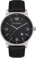 Pierre Cardin 800401F03 Takvimli 44 mm Siyah Deri Kordon Analog Kol Saati