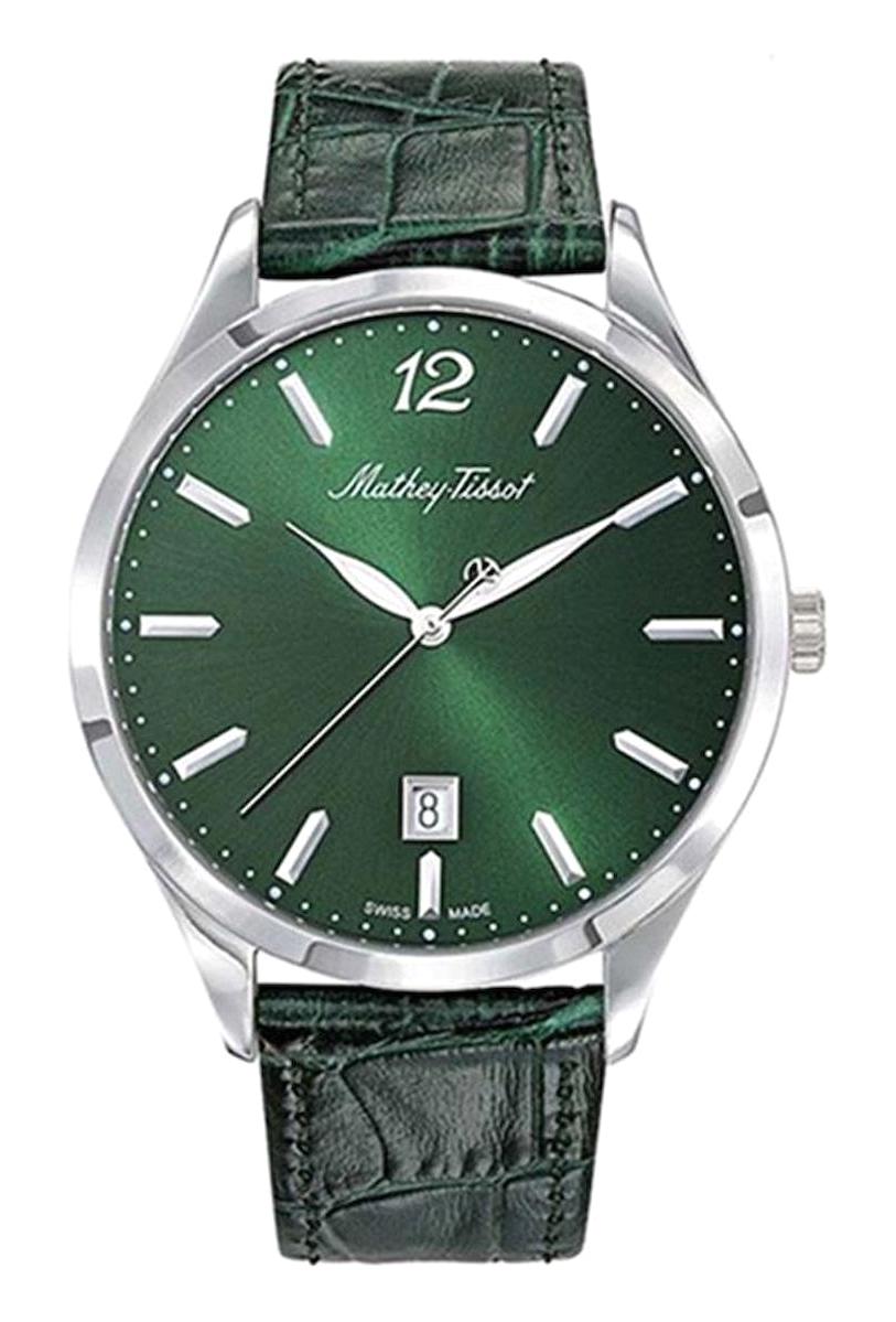 Mathey-Tissot H4111AV Takvimli Yeşil Çelik Kordon Analog Erkek Kol Saati