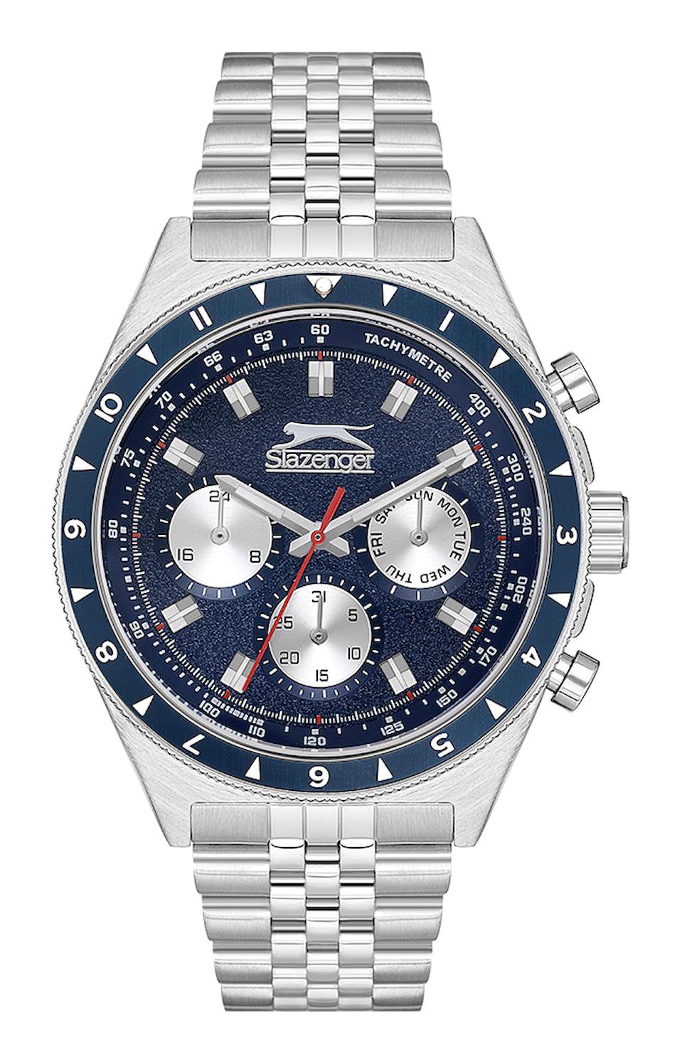Slazenger SL.09.2248.2.02 Takvimli 45 mm Çelik Kordon Analog Erkek Kol Saati