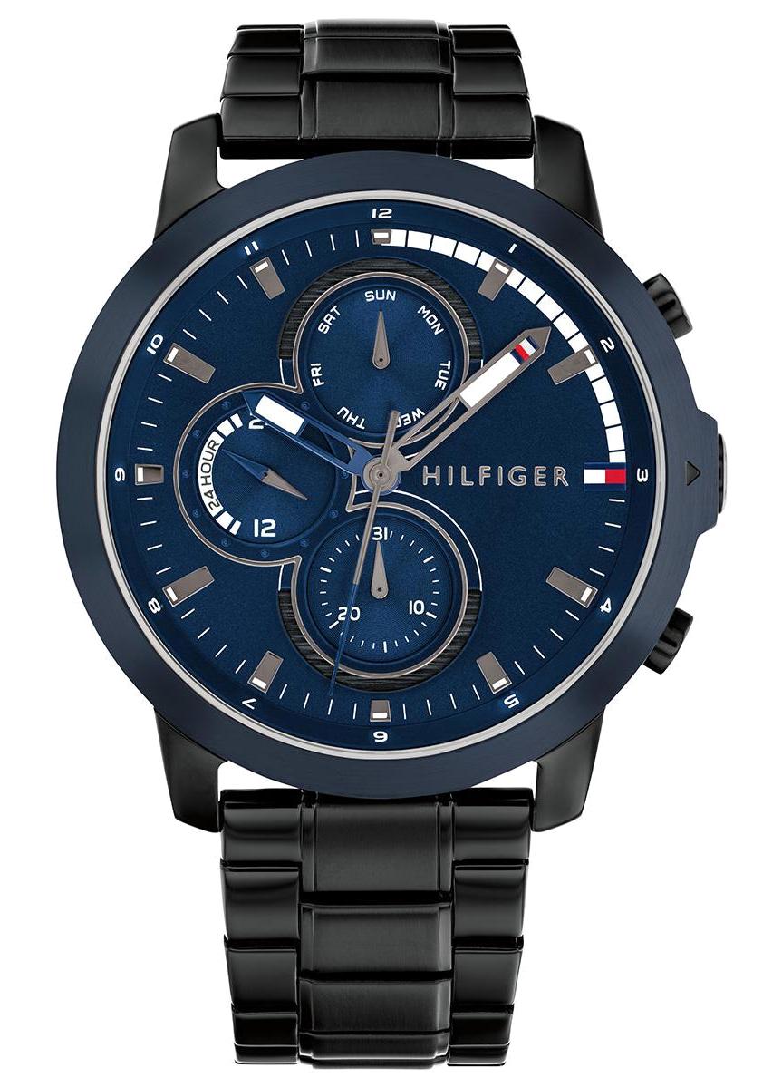 Tommy Hilfiger TH1792049 Takvimli 44 mm Siyah Çelik Kordon Analog Erkek Kol Saati