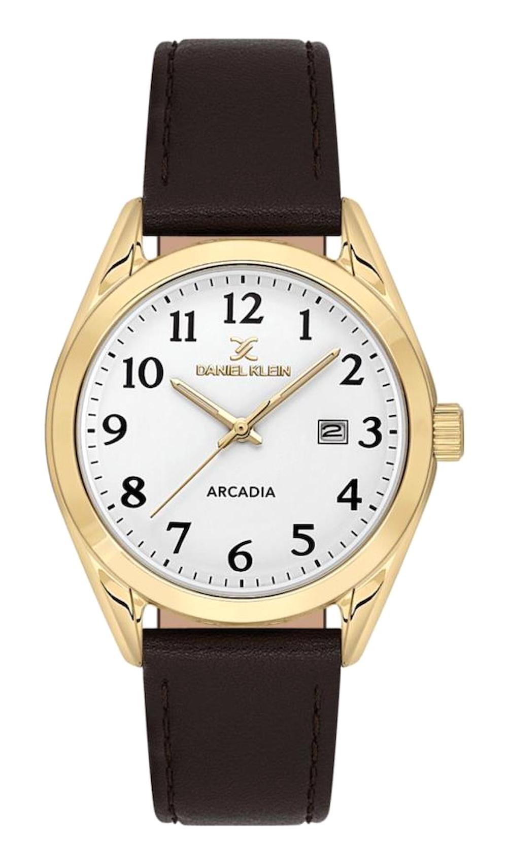 Daniel Klein DK.1.13692-3 Takvimli 42 mm Siyah Deri Kordon Analog Erkek Kol Saati