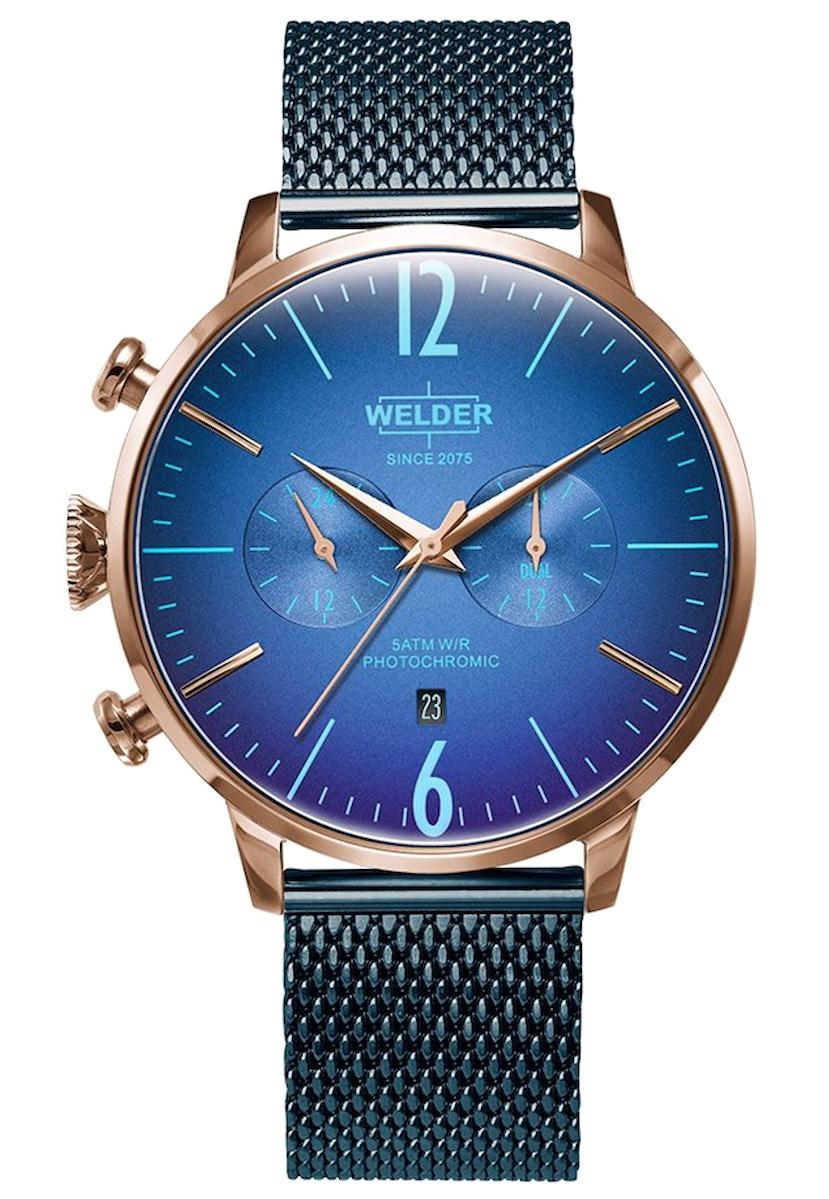 Welder Watch WWRC1012 Pusulalı Takvimli 47 mm Lacivert Çelik Kordon Analog Erkek Kol Saati