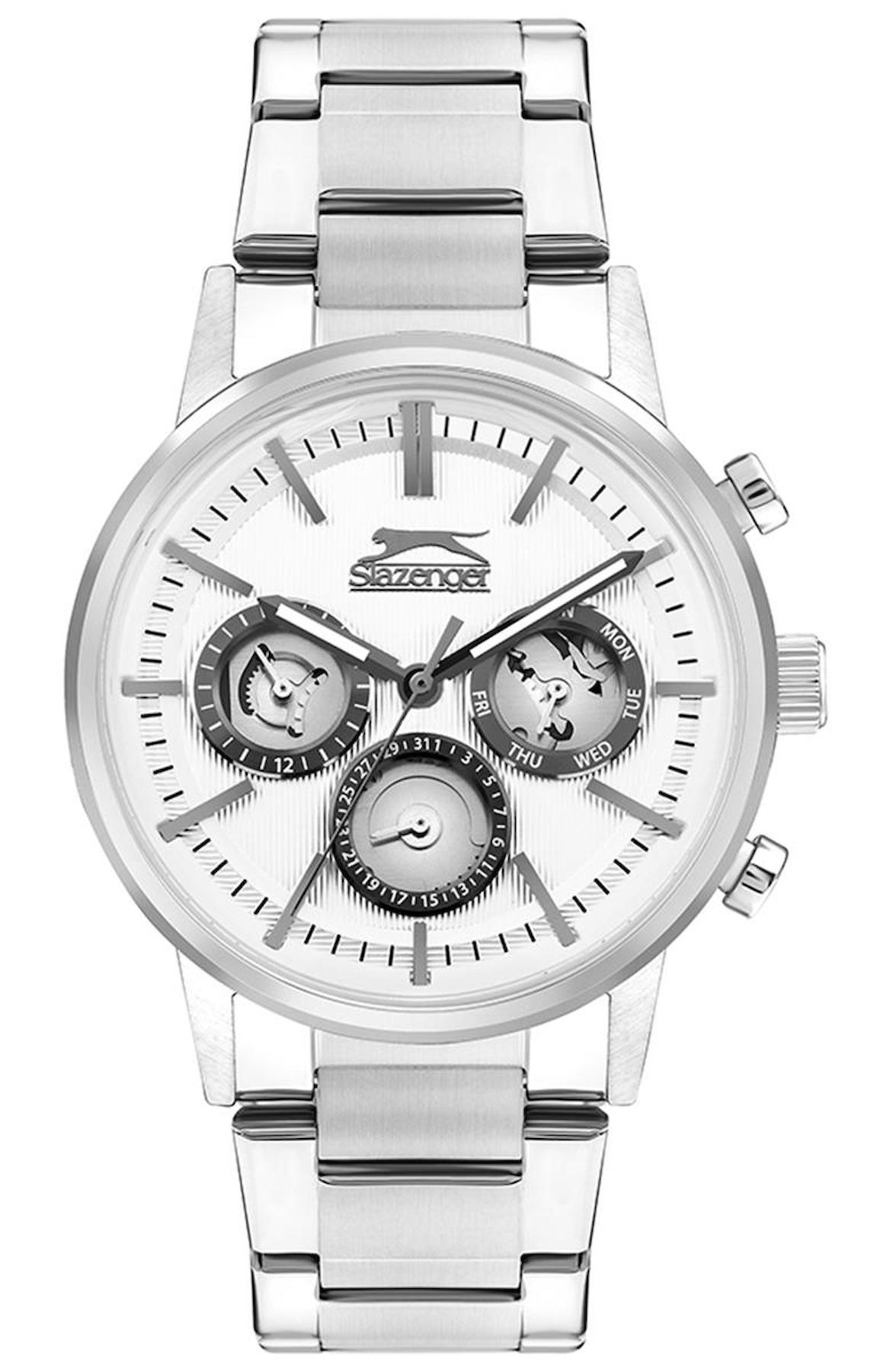 Slazenger SL.09.2303.2.05 Takvimli 42 mm Çelik Kordon Analog Erkek Kol Saati