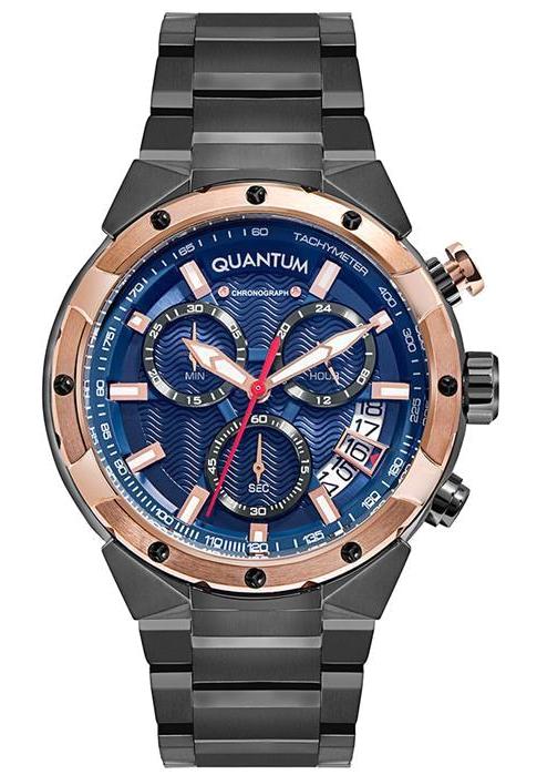 Quantum HNG888.090 Takvimli 43 mm Çelik Kordon Analog Erkek Kol Saati