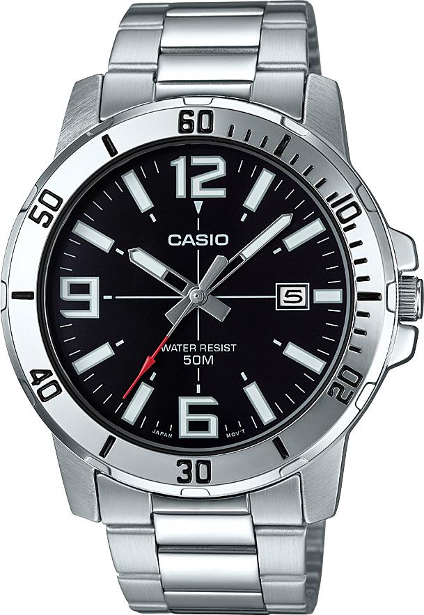 Casio MTP-VD01D-1B Takvimli 45 mm Çelik Kordon Analog Kol Saati