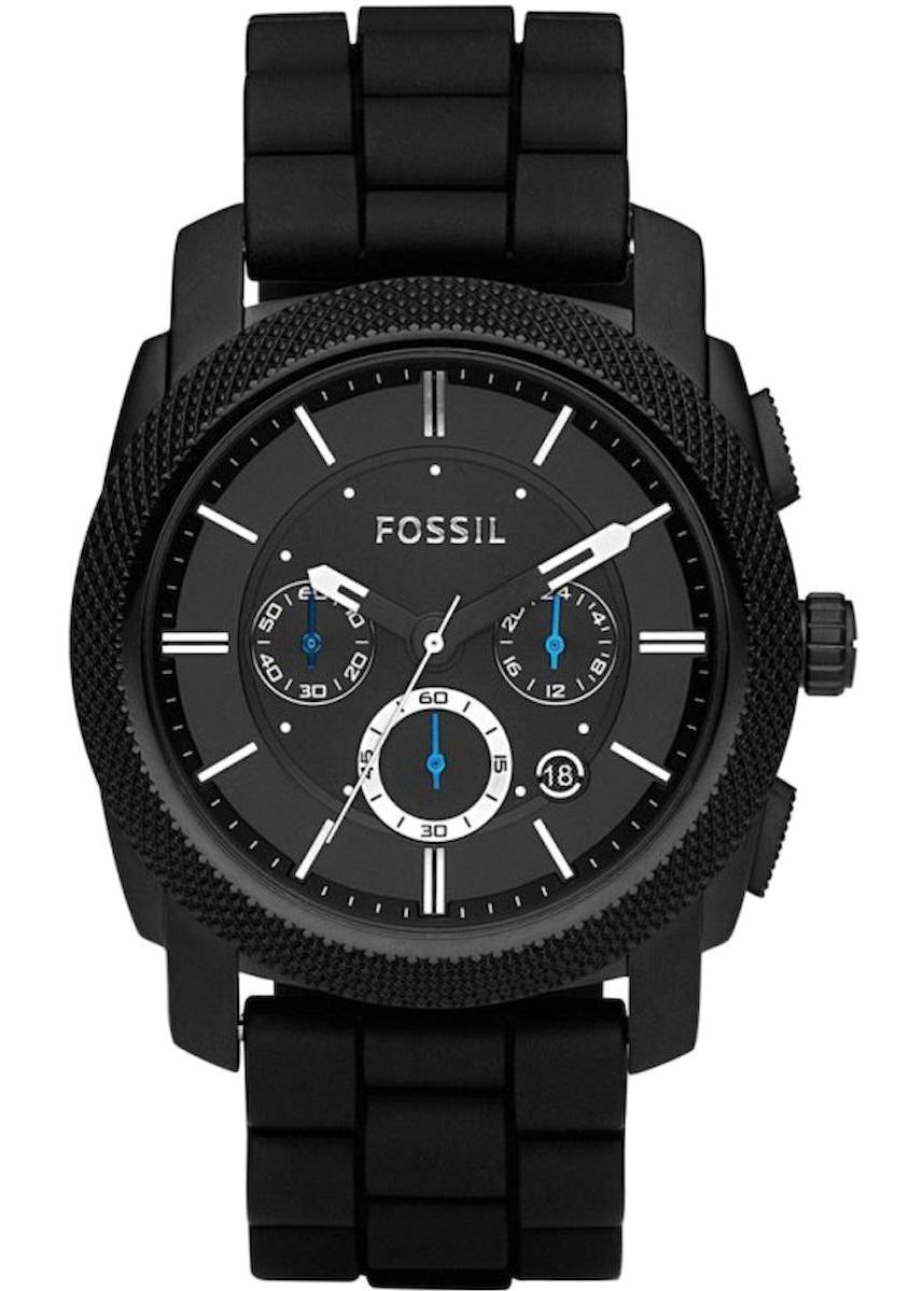 Fossil FS4487 Takvimli 45 mm Siyah Çelik Kordon Analog Erkek Kol Saati