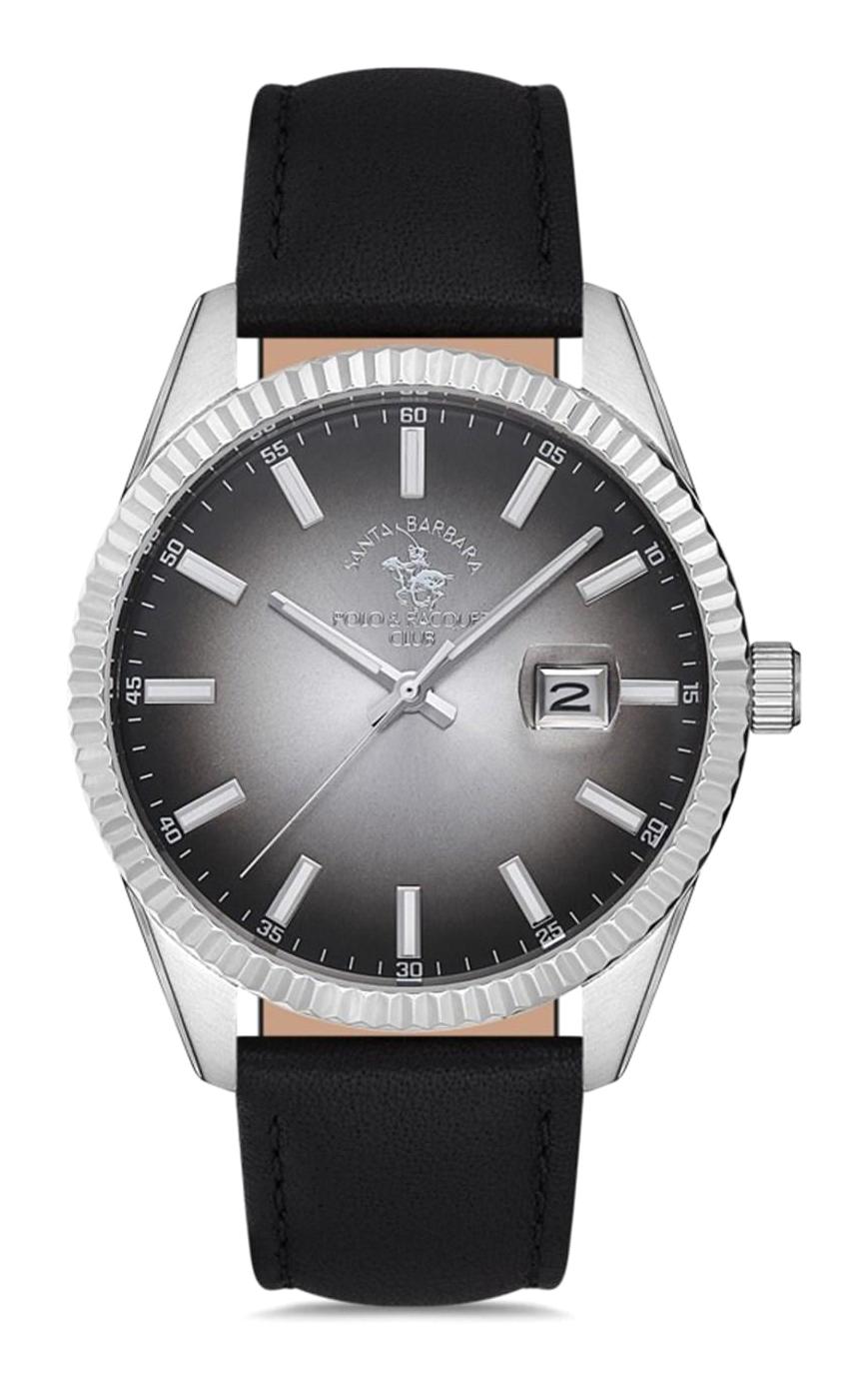 Santa Barbara Polo & Racquet Club SB.1.10192.1 Takvimli 43 mm Siyah Deri Kordon Analog Erkek Kol Saati
