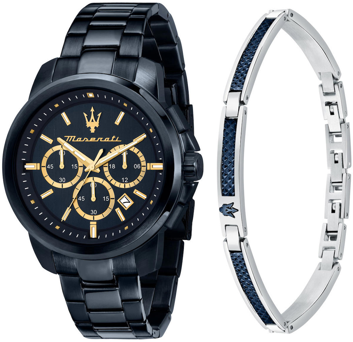 Maserati R8873621042 Takvimli 44 mm Lacivert Çelik Kordon Analog Kol Saati