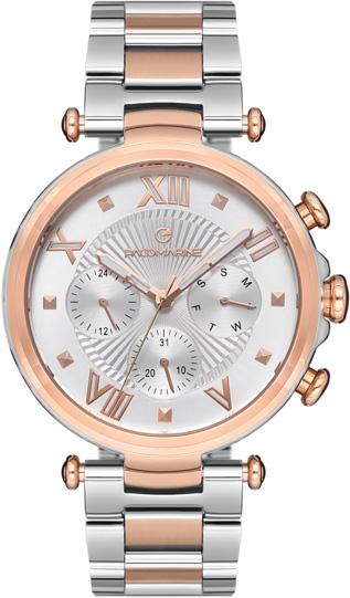 Pacomarine PM.61299.01 Takvimli 43 mm Gri-Rose Gold Çelik Kordon Analog Erkek Kol Saati