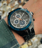Ferrucci FC.13674FM.01 Takvimli 43 mm Siyah Çelik Kordon Analog Erkek Kol Saati