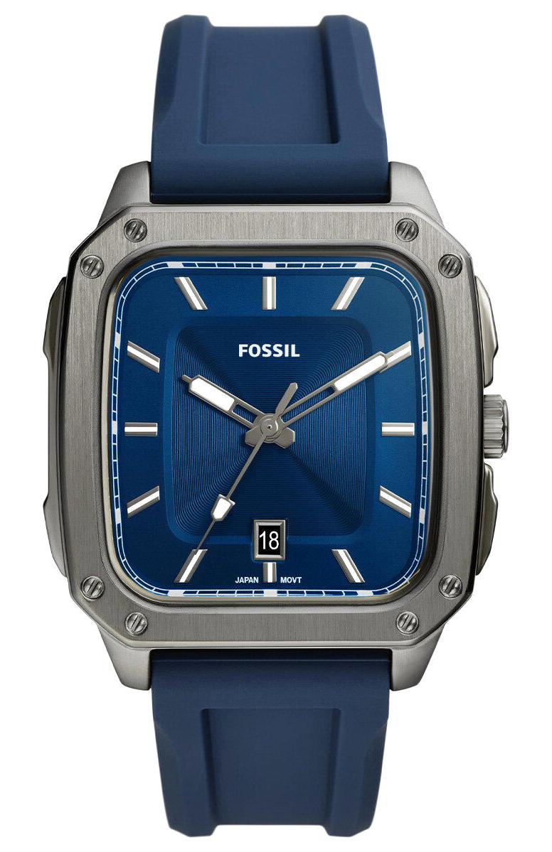 Fossil FS5979 Takvimli 42 mm Lacivert Silikon Kordon Analog Erkek Kol Saati