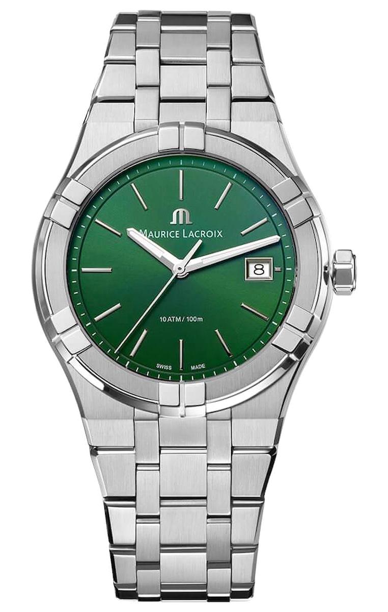 Maurice Lacroix AI1108SS002630-1 Takvimli 40 mm Çelik Kordon Analog Erkek Kol Saati