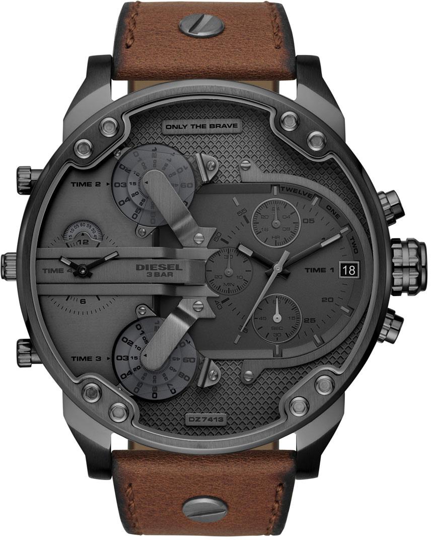 Diesel DZ7413 Takvimli 42 mm Kahverengi Deri Kordon Analog Kol Saati