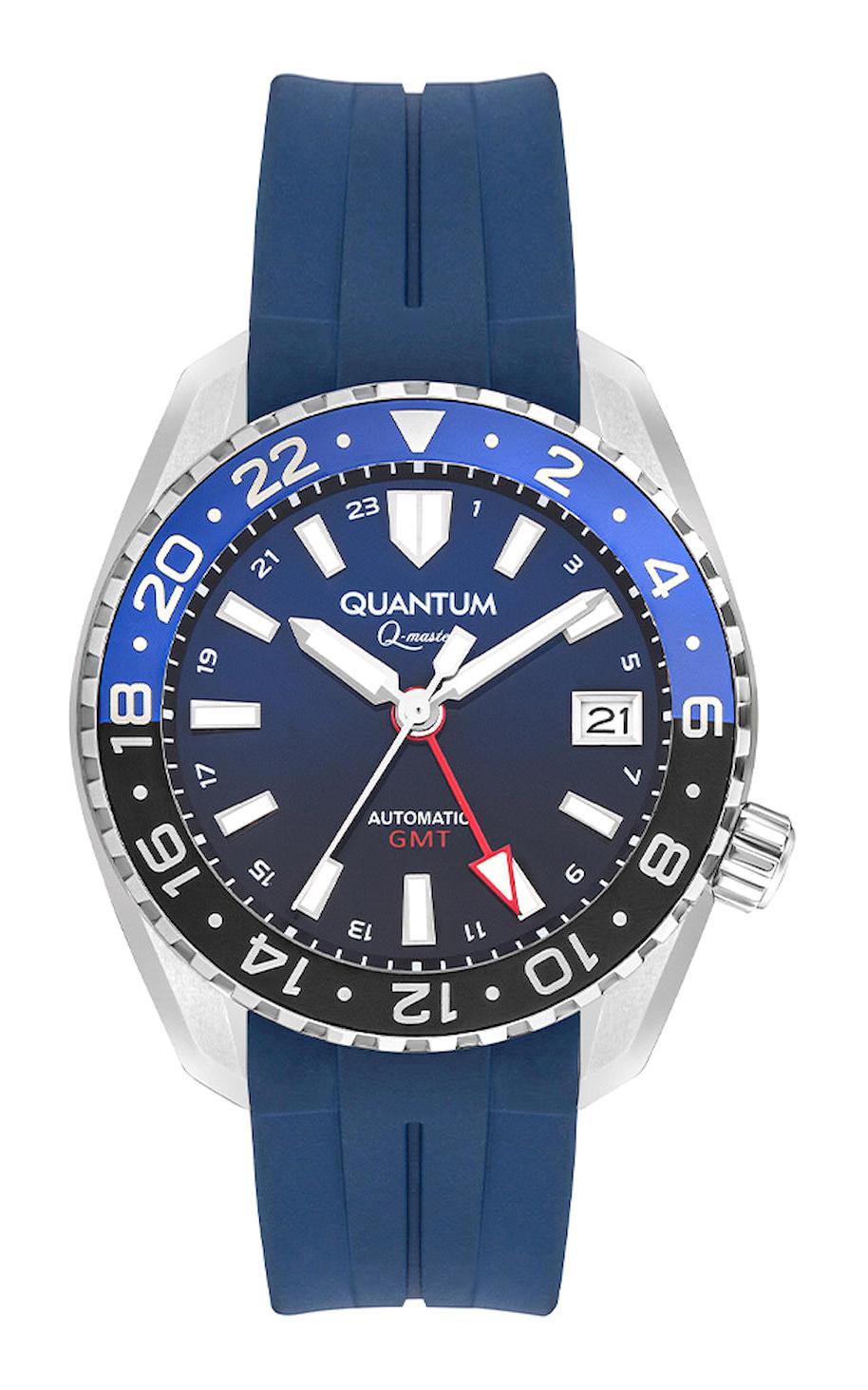 Quantum QMG1105.399 Takvimli 42 mm Lacivert Silikon Kordon Analog Erkek Kol Saati