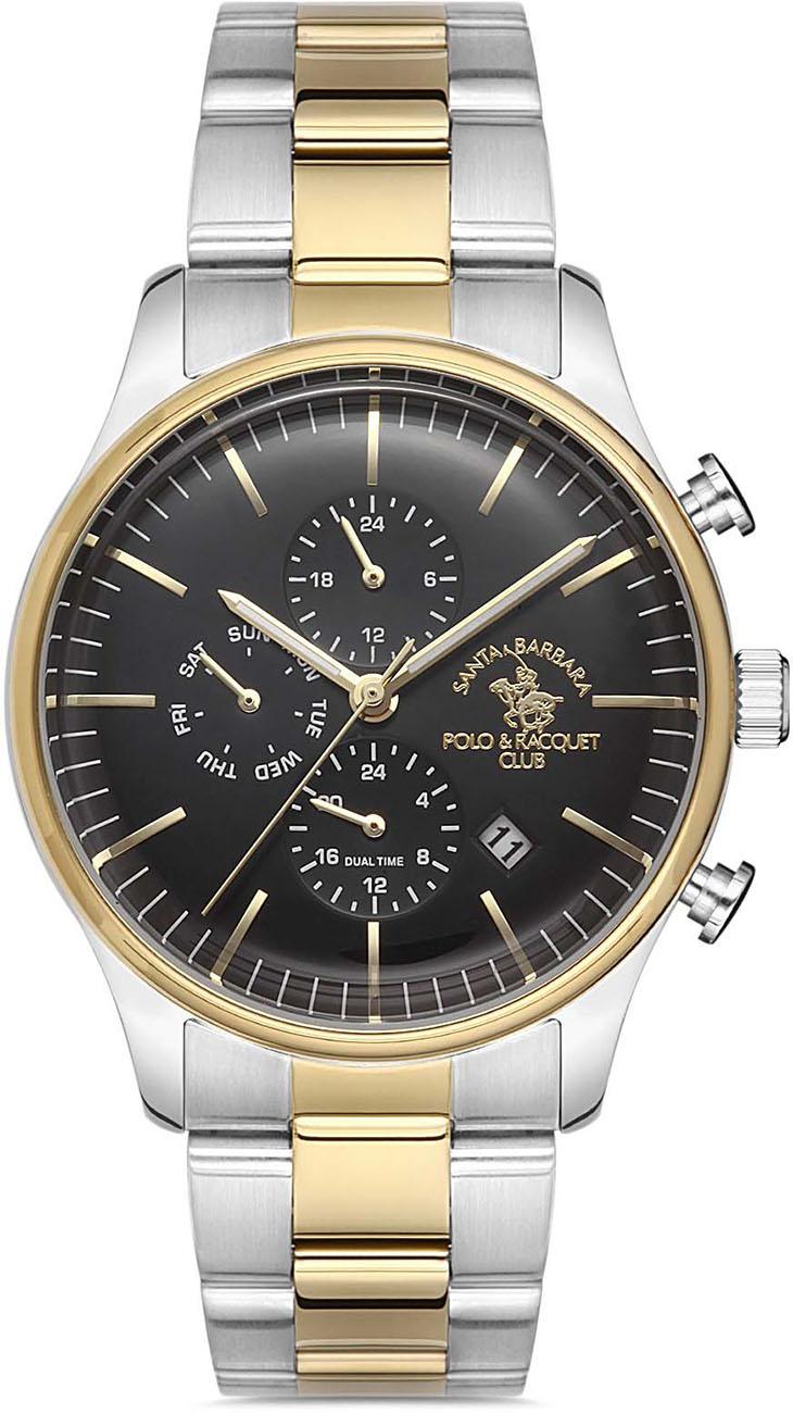 Santa Barbara Polo & Racquet Club SB.1.10278.3 Takvimli 42 mm Çelik Kordon Analog Kol Saati