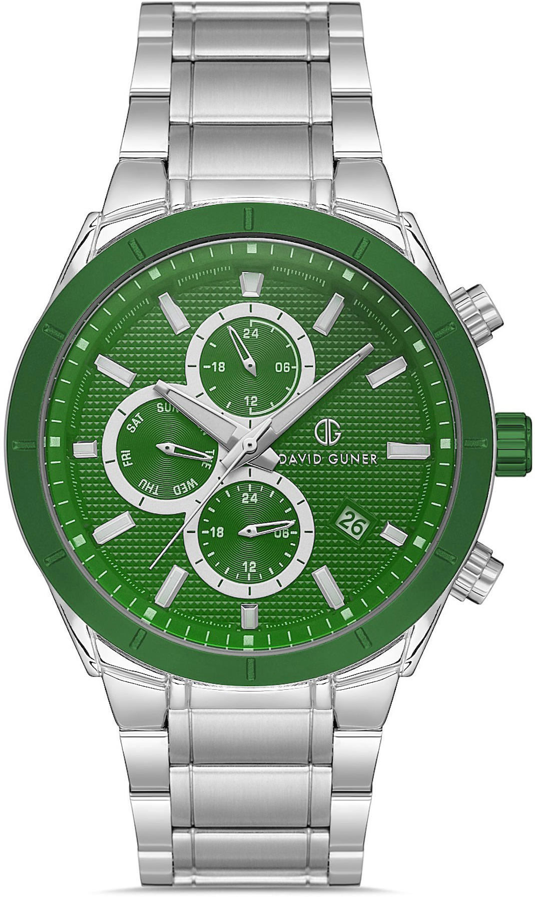 David Guner DG-8645GA-A10 Takvimli 42 mm Metal Kordon Analog Kol Saati