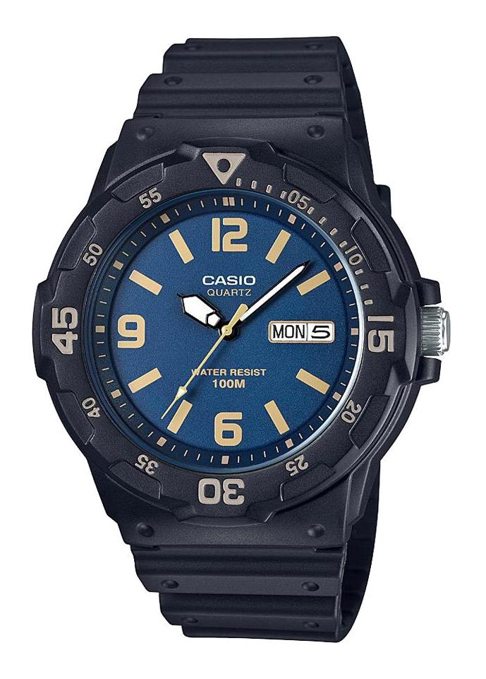 Casio MRW-200H-2B3VDF Takvimli Siyah Çelik Kordon Analog Kol Saati