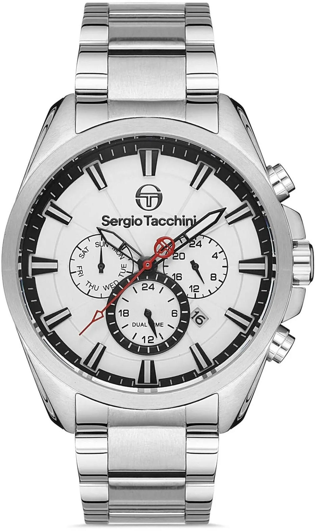 Sergio Tacchini ST.1.10207.2 Takvimli 43 mm Çelik Kordon Analog Kol Saati