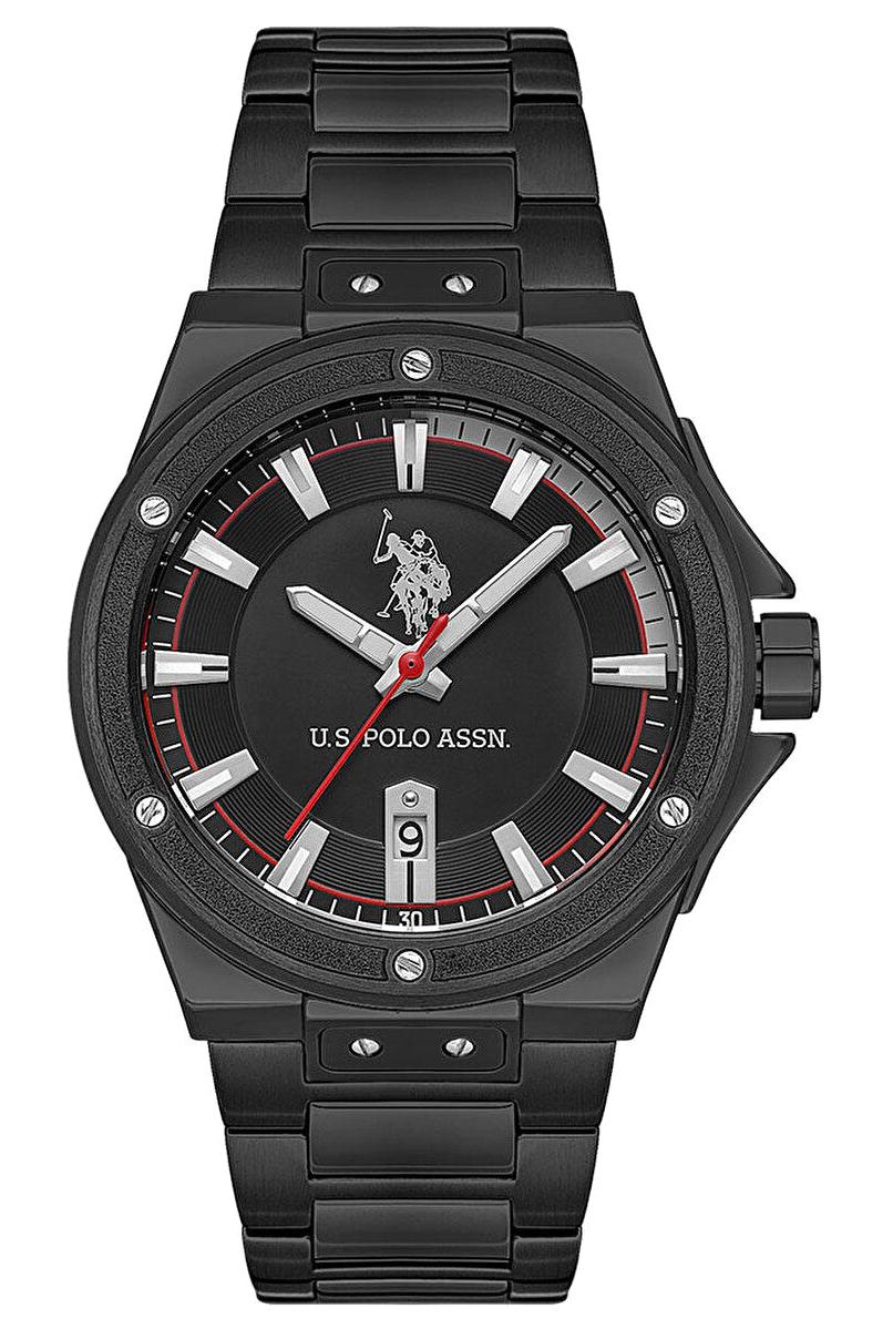 U.S. Polo Assn USPA1060-05 Takvimli 42 mm Siyah Çelik Kordon Analog Erkek Kol Saati