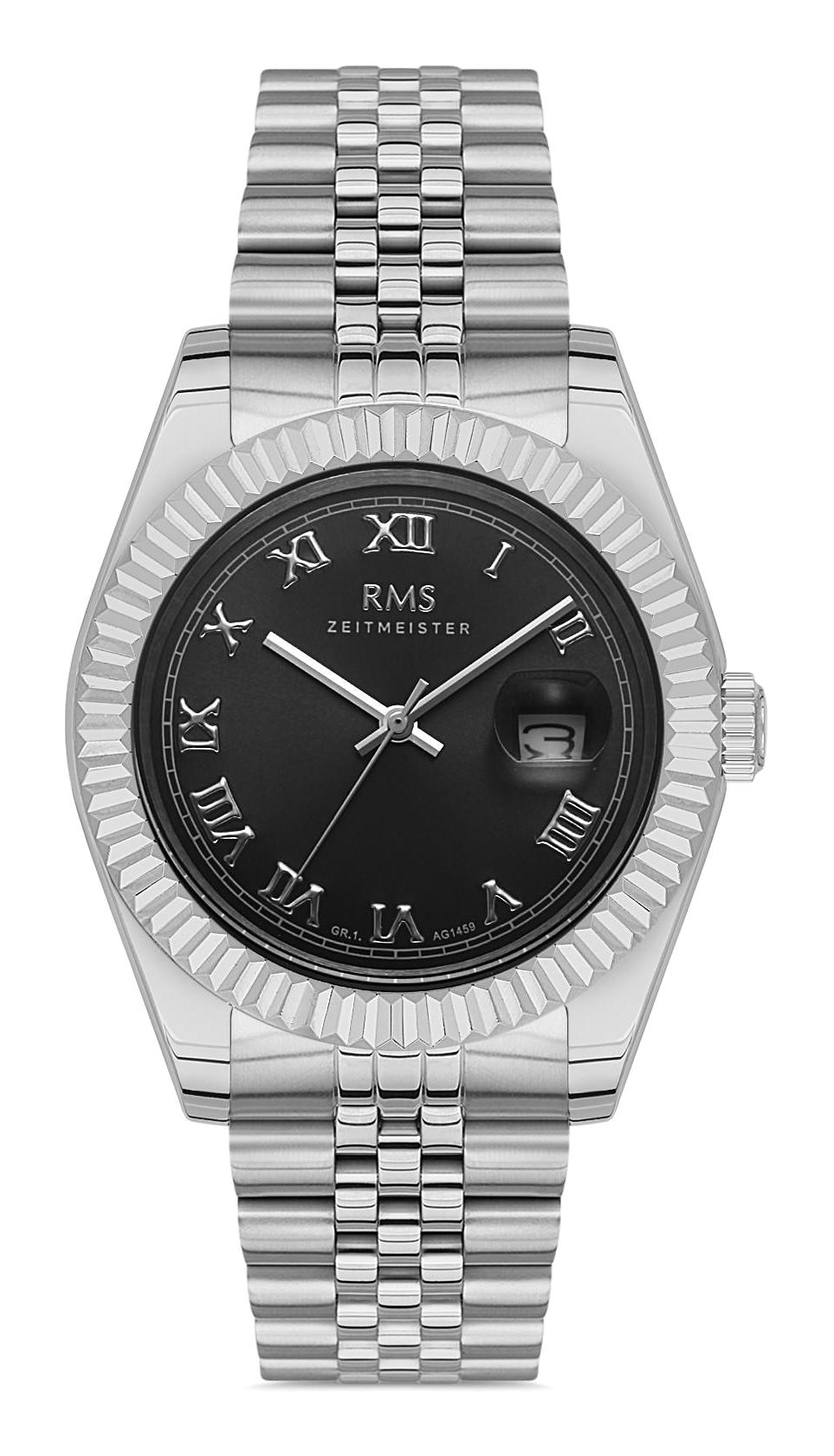 Romanson RMS.1.AG1459.02 Takvimli Çelik Kordon Analog Erkek Kol Saati