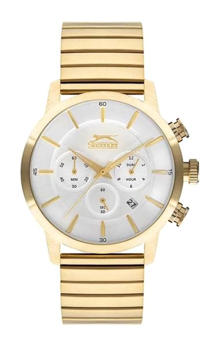 Slazenger SL.09.1872.2.03 Takvimli 44 mm Altın Metal Kordon Analog Erkek Kol Saati