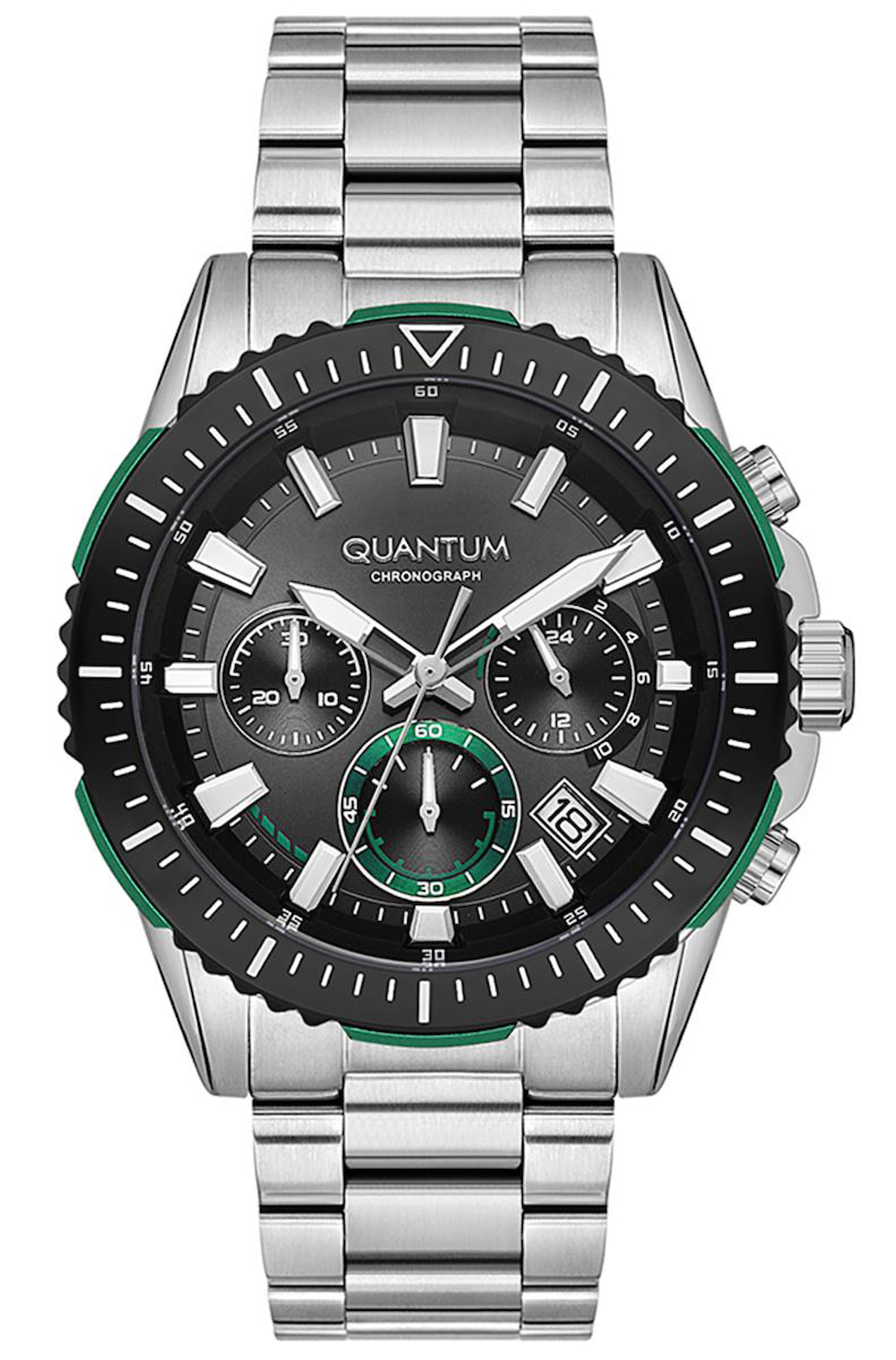 Quantum PWG1128.351 Takvimli 44 mm Çelik Kordon Analog Erkek Kol Saati