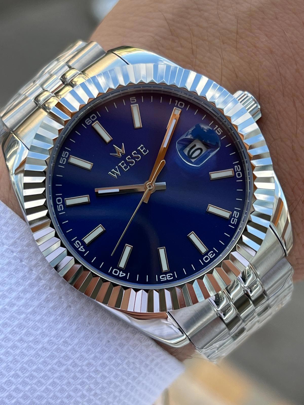Wesse WWG403001 Takvimli 42 mm Çelik Kordon Analog Erkek Kol Saati