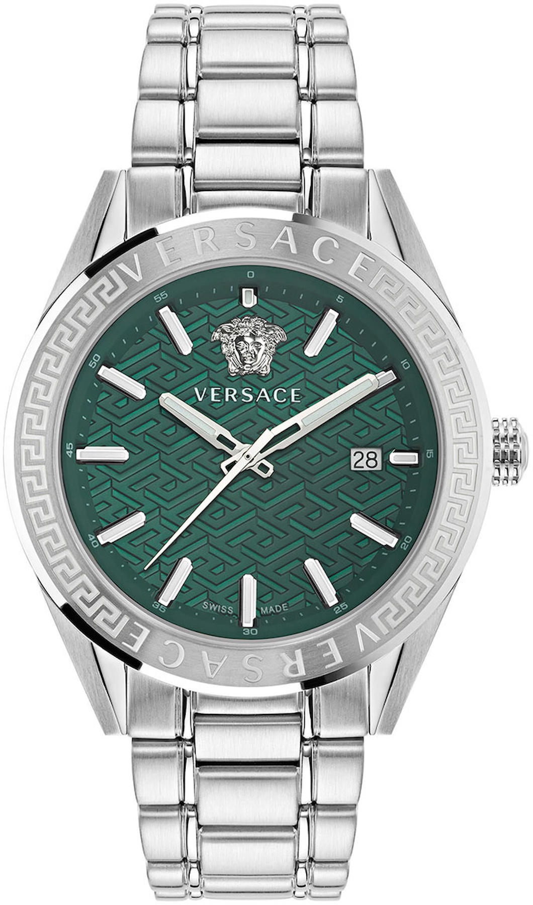 Versace VRSCVE6A00423 Takvimli 42 mm Çelik Kordon Analog Erkek Kol Saati